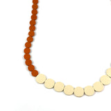 Orange | Ivory Polka Dot Necklace